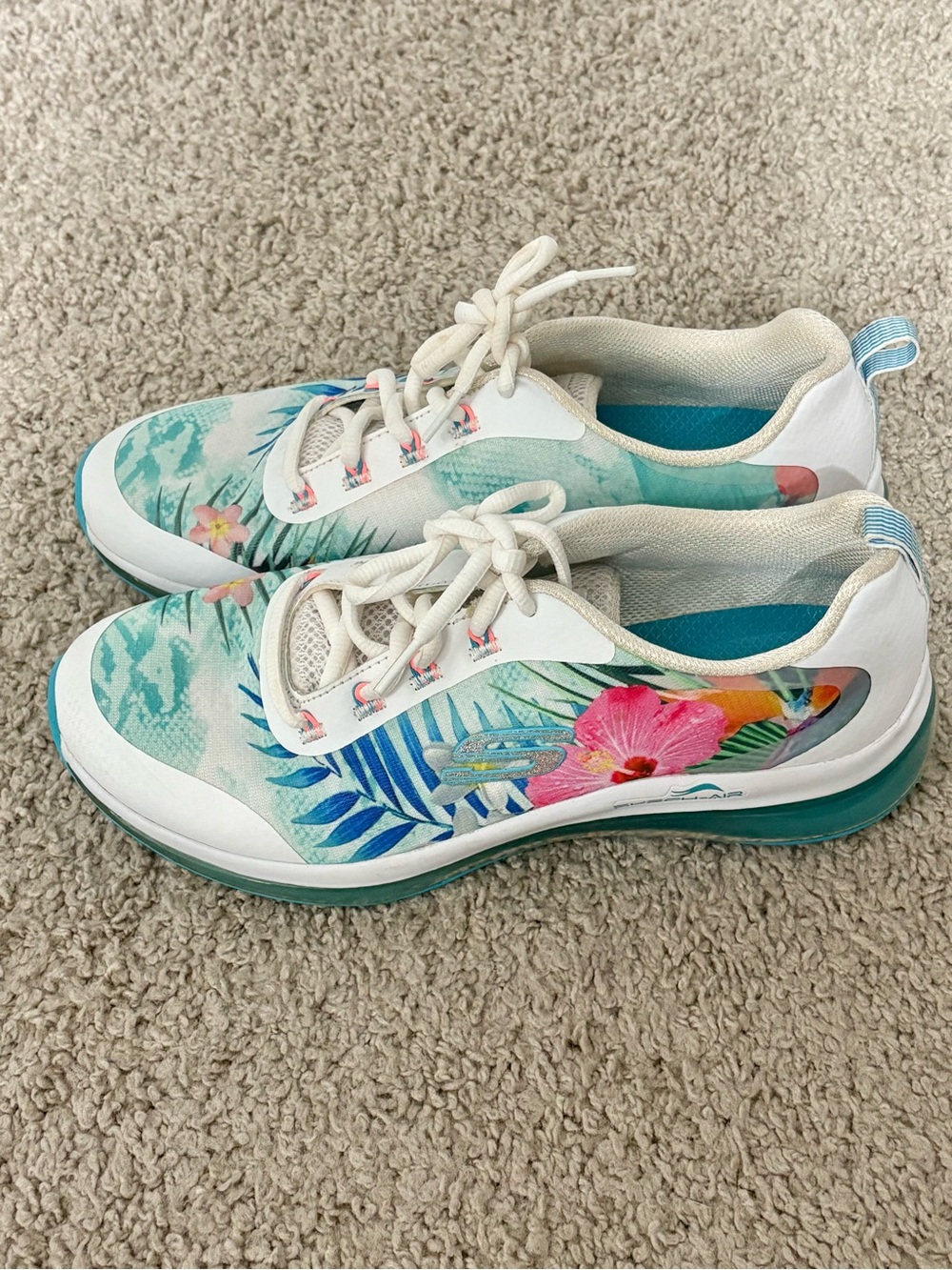 Skechers Memory Foam Tropical Print Sneakers - Picture 2 of 7